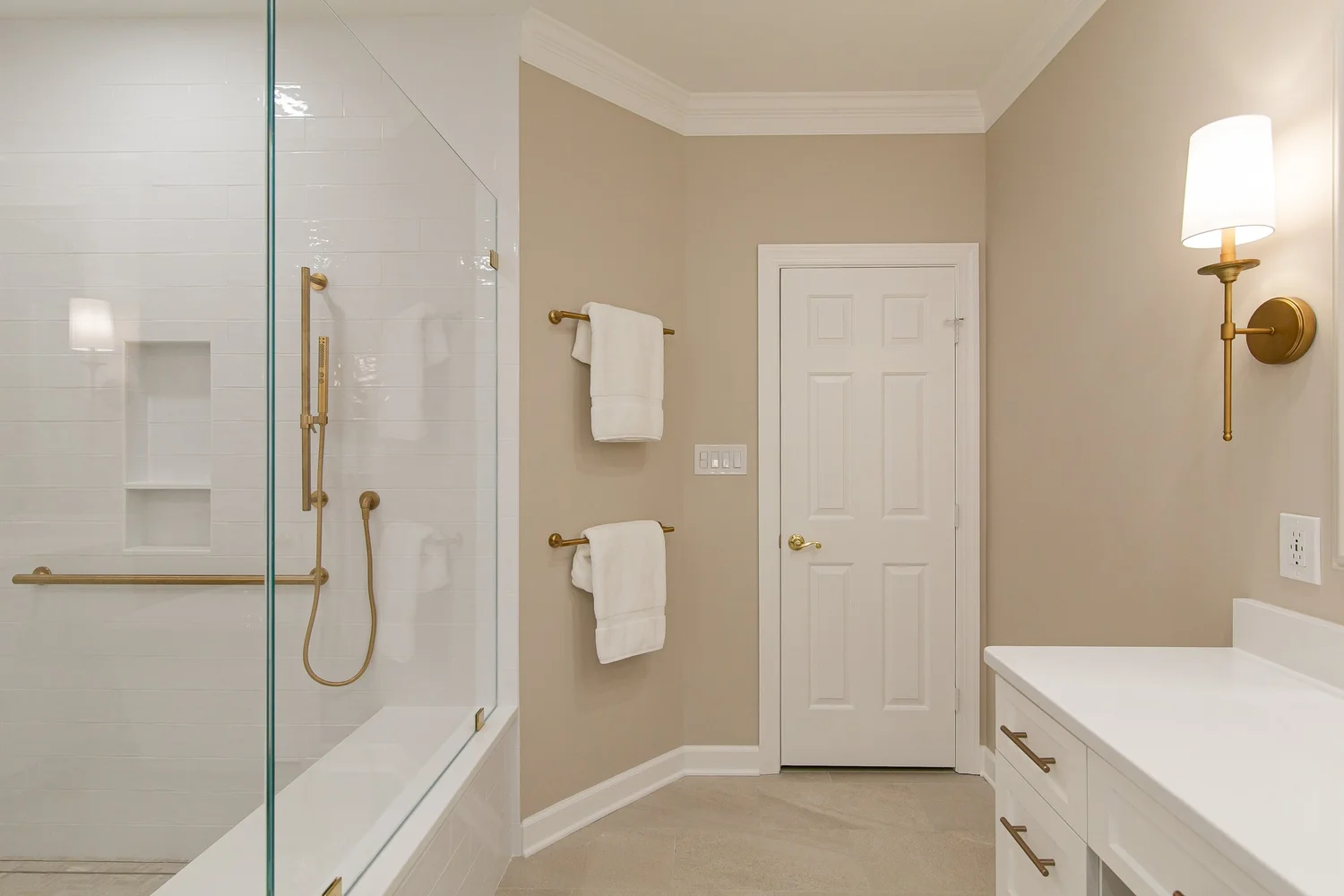 Perspective highlighting the new layout and flow from Bathroom Remodel — Ford’s Colony Williamsburg Virginia — Project 4 by VanFleet Homes