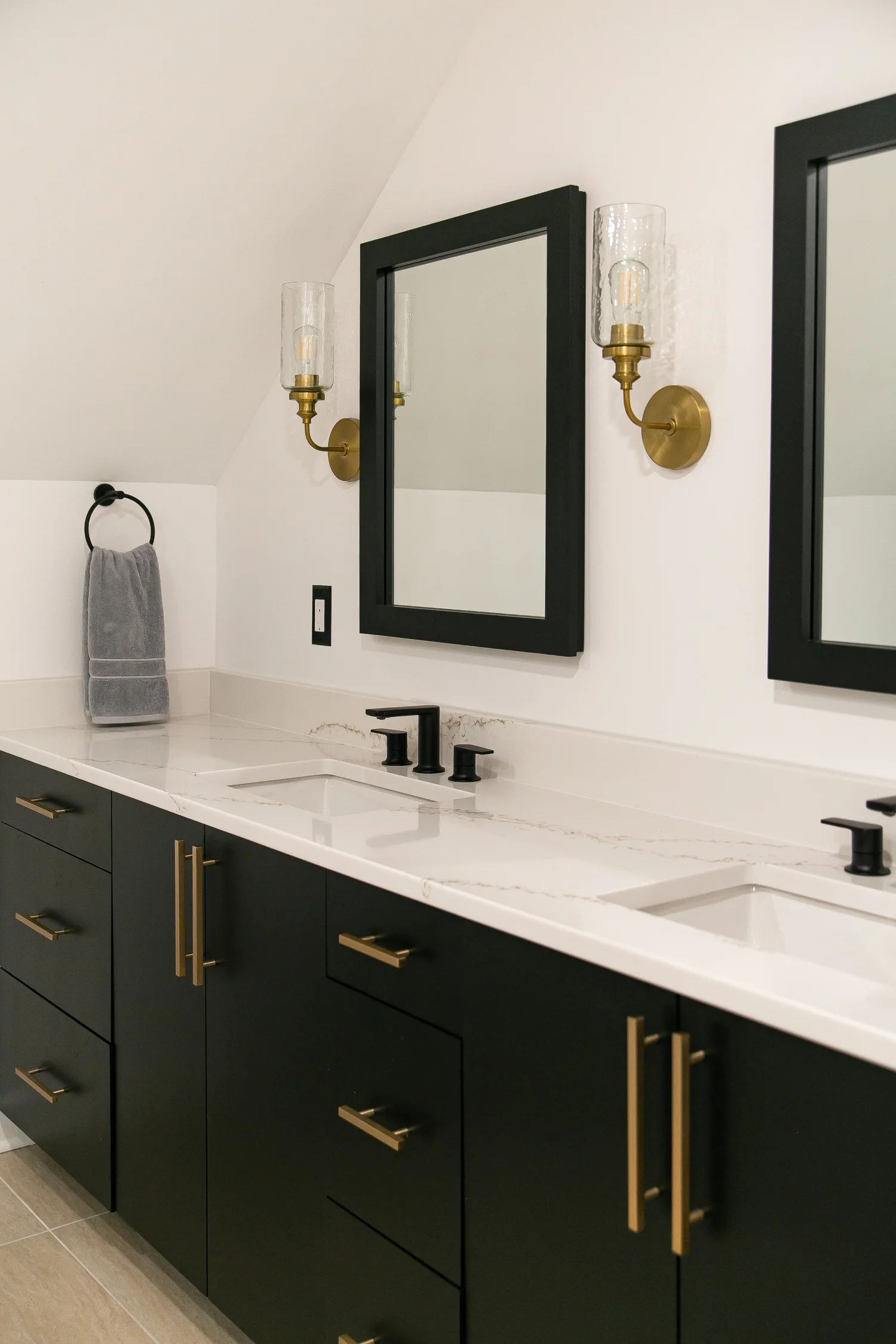 Closer perspective on the finish work from Bathroom Remodel — Kingsmill Williamsburg Virginia by VanFleet Homes
