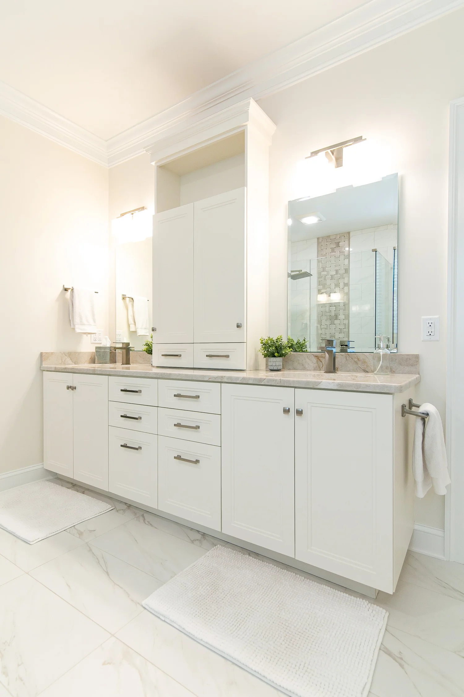 Closer view of the completed surfaces from Bathroom Remodel — Ford’s Colony Williamsburg Virginia — Project 6 by VanFleet Homes
