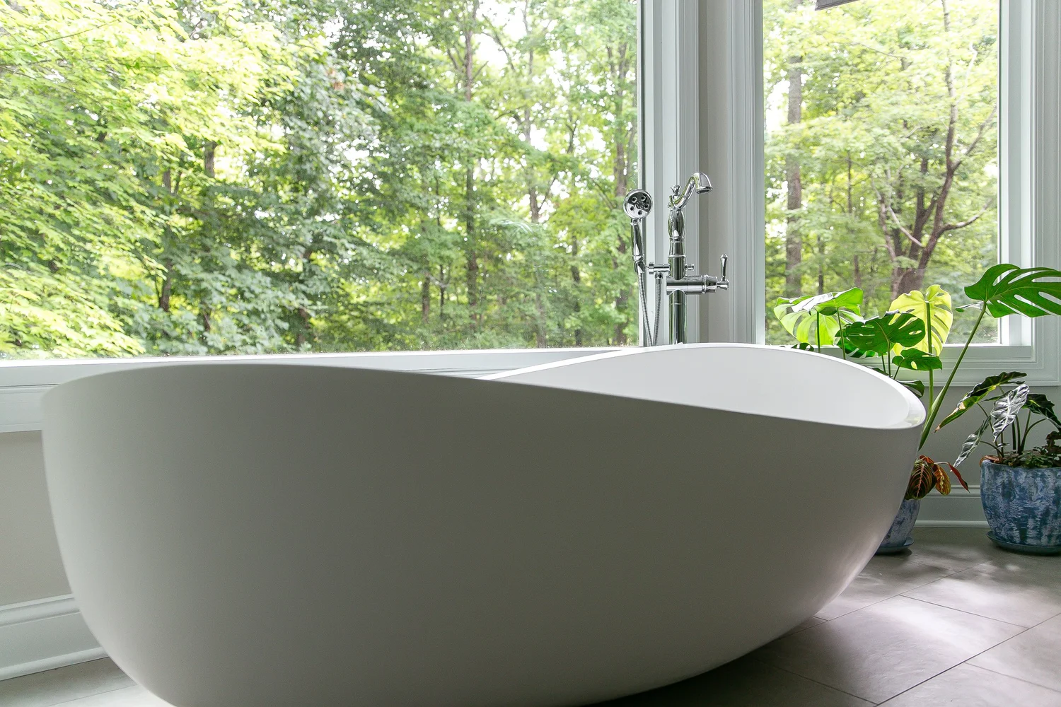 Perspective showing coordinated materials and finishes from Bathroom Remodel — Toano Virginia by VanFleet Homes