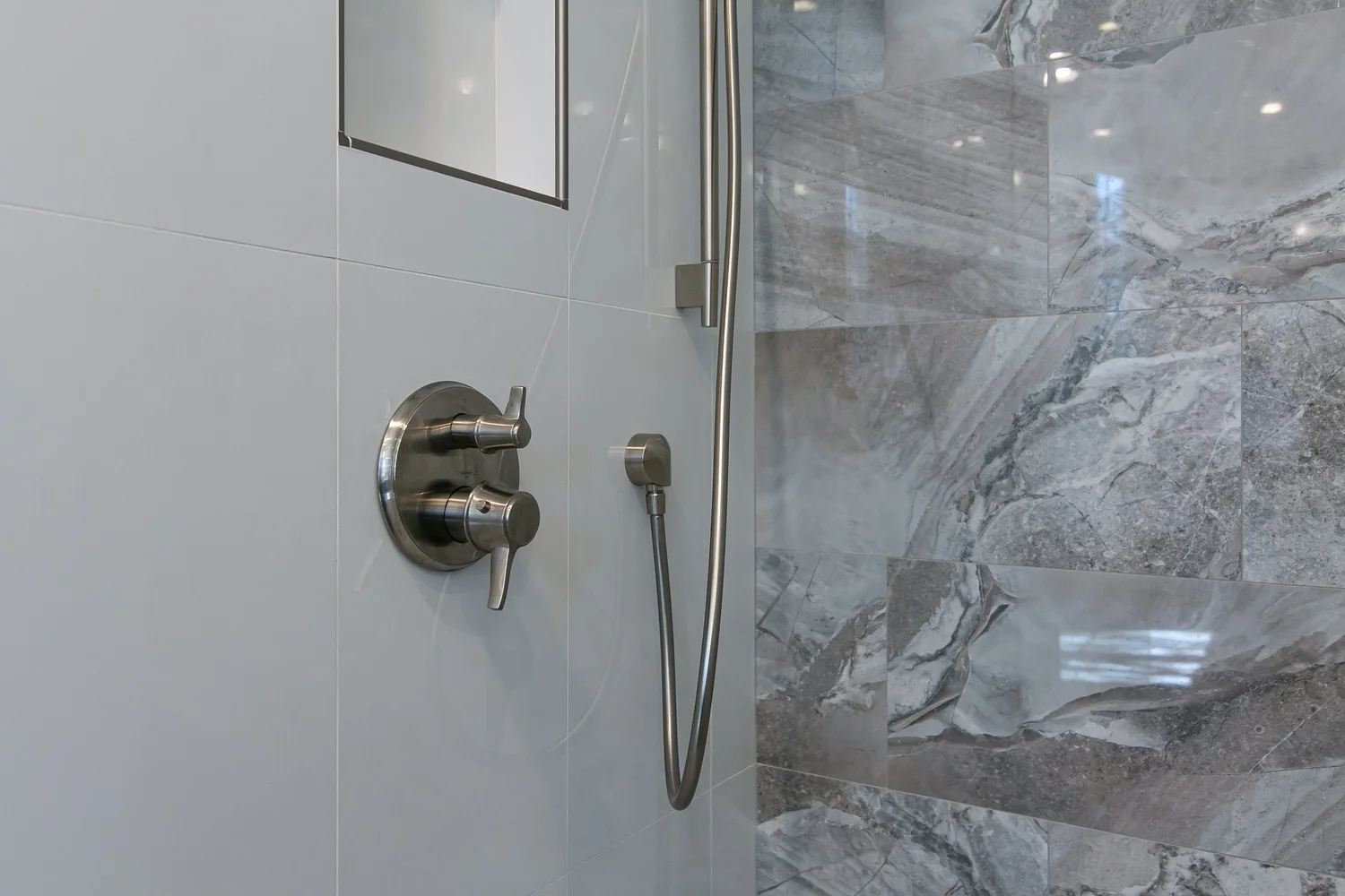 Material and craftsmanship perspective from Bathroom Remodel — Governor’s Land Williamsburg Virginia by VanFleet Homes
