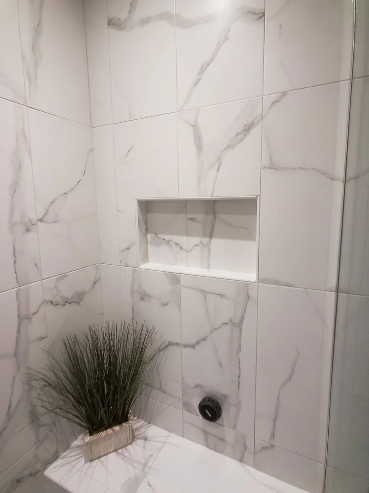 Alternate perspective across the renovated space from Bathroom Remodel — Fyfe Court Williamsburg Virginia by VanFleet Homes