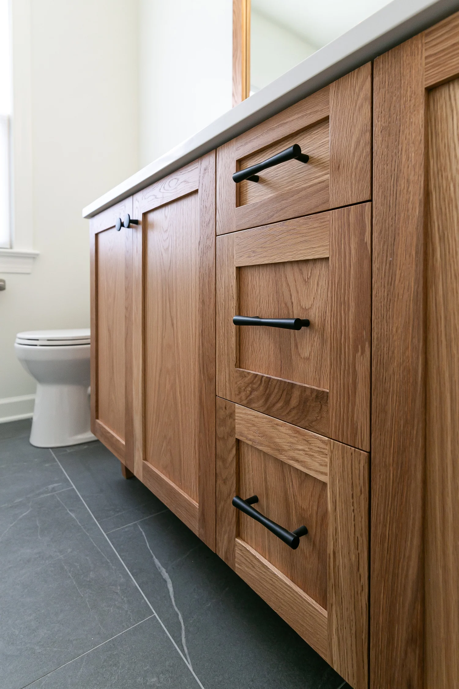 View showing the renovated elements working together from Bathroom Remodel — Holly Grove Williamsburg Virginia by VanFleet Homes
