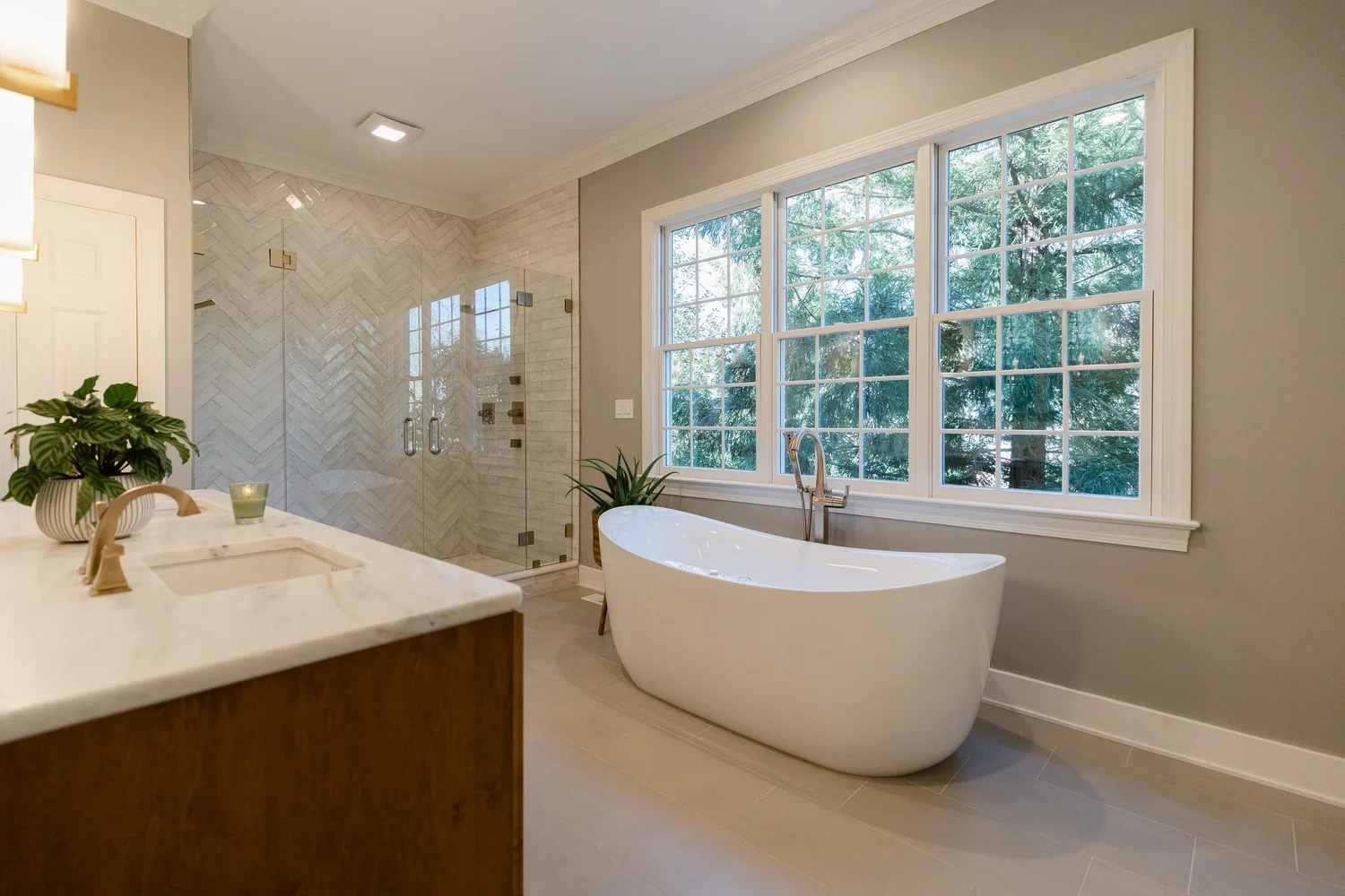 Wide view of the finished room from Bathroom Remodel — Ford’s Colony Williamsburg Virginia — Project 7 by VanFleet Homes