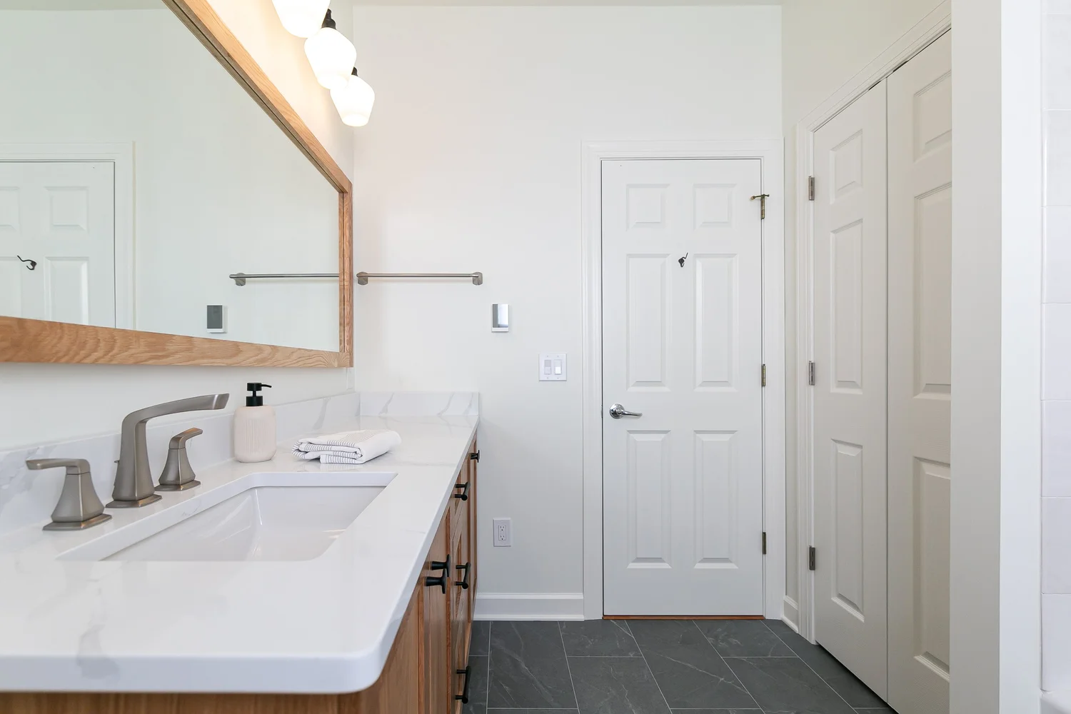 Alternate angle showing the completed construction from Bathroom Remodel — Holly Grove Williamsburg Virginia by VanFleet Homes