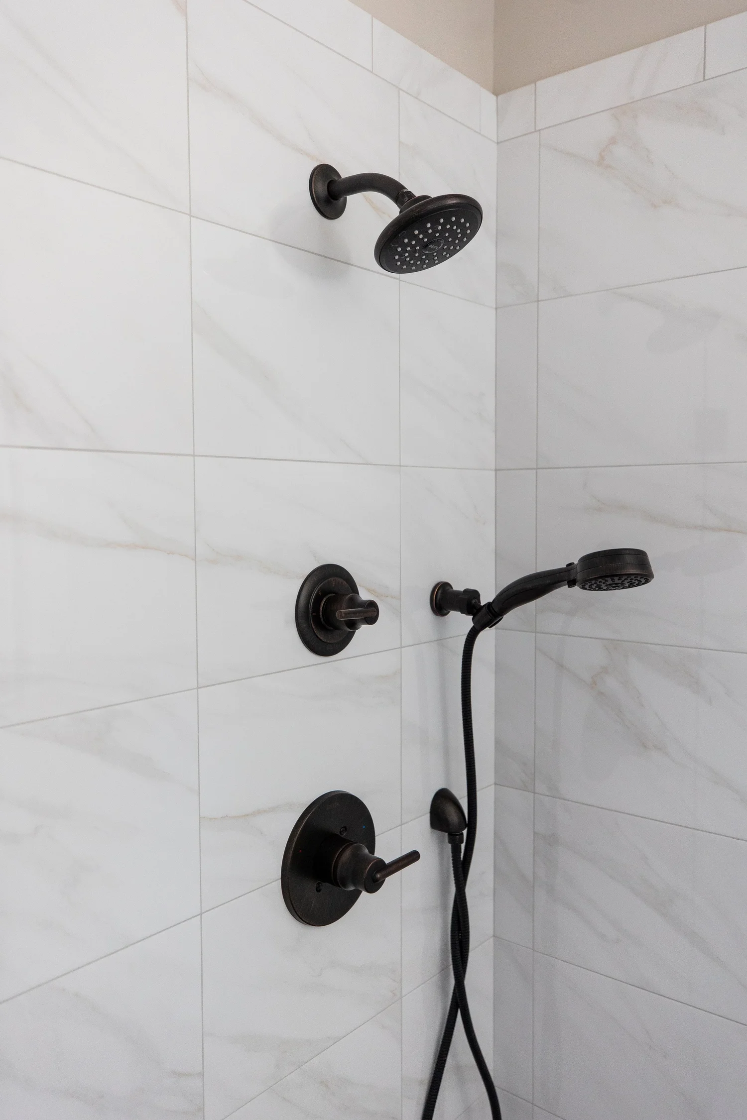 Perspective highlighting the new layout and flow from Bathroom Remodel — Colonial Heritage Williamsburg Virginia by VanFleet Homes