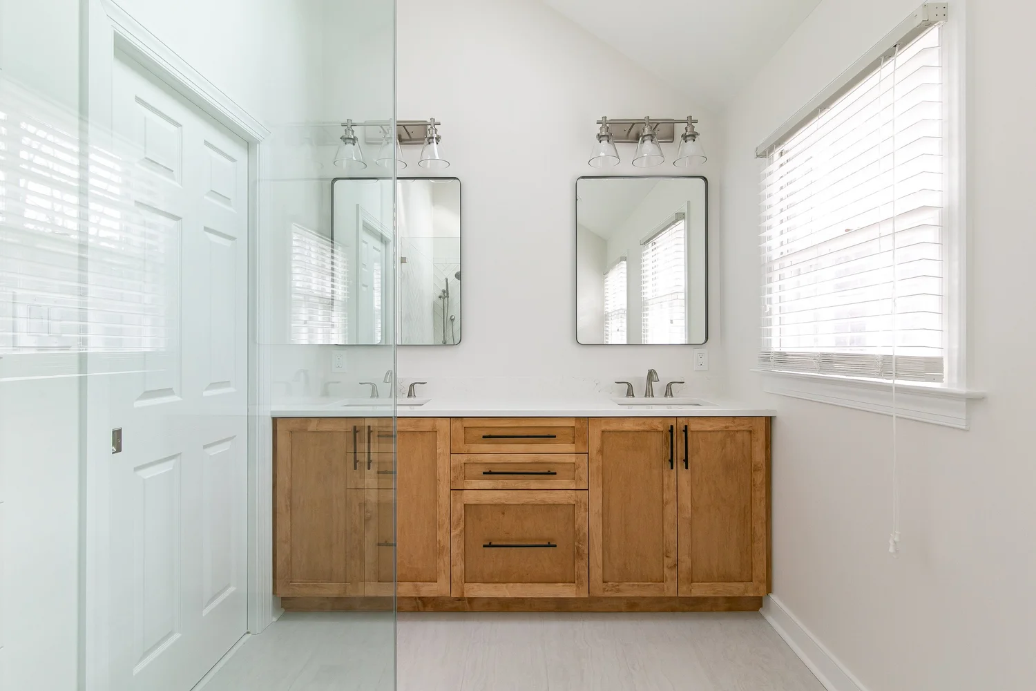 Alternate perspective across the renovated space from Bathroom Remodel — Windsor Forest Williamsburg Virginia — Project 2 by VanFleet Homes