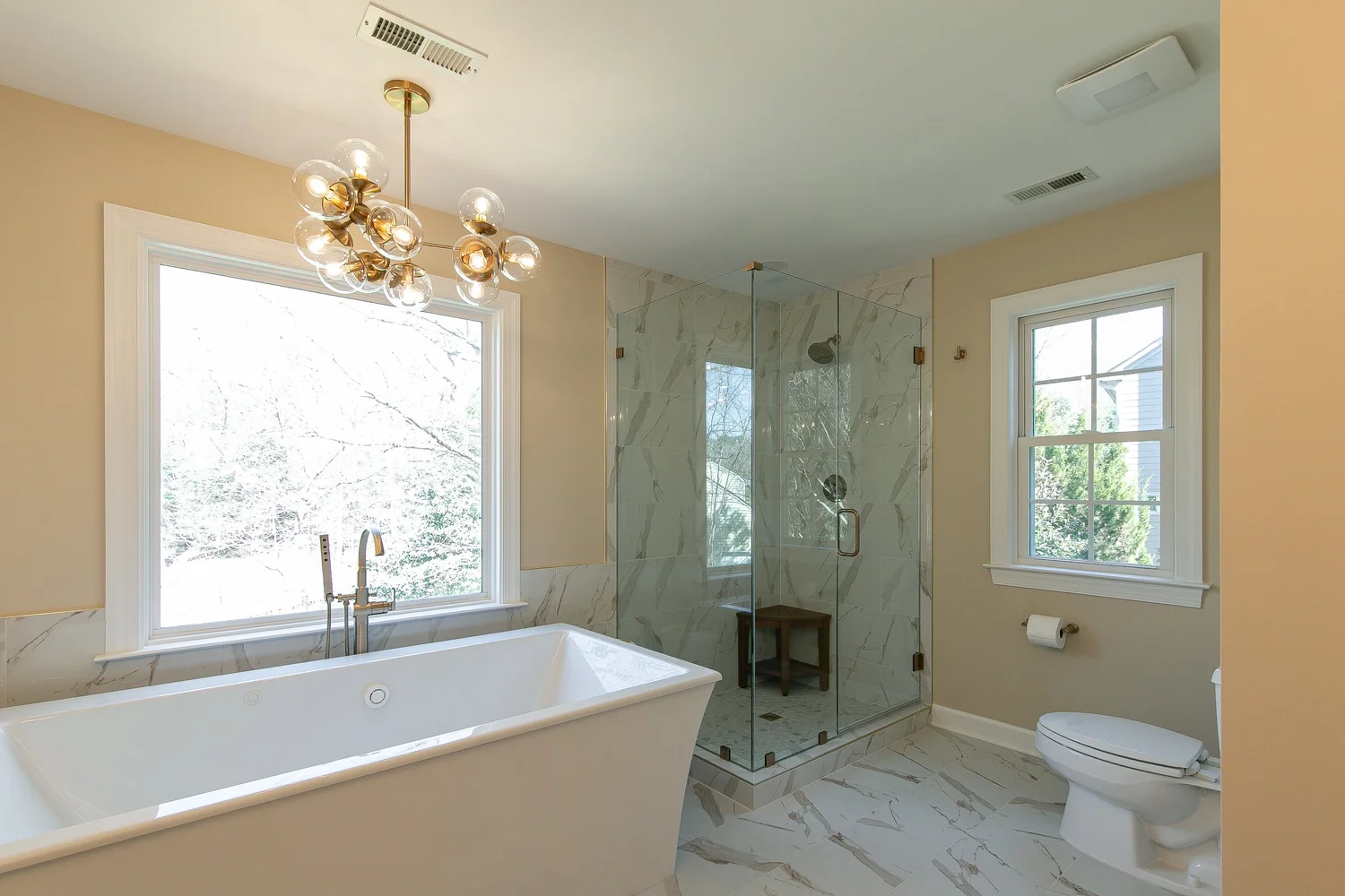 Featured overview of the completed space from Bathroom Remodel — Windsor Forest Williamsburg Virginia — Project 1 by VanFleet Homes