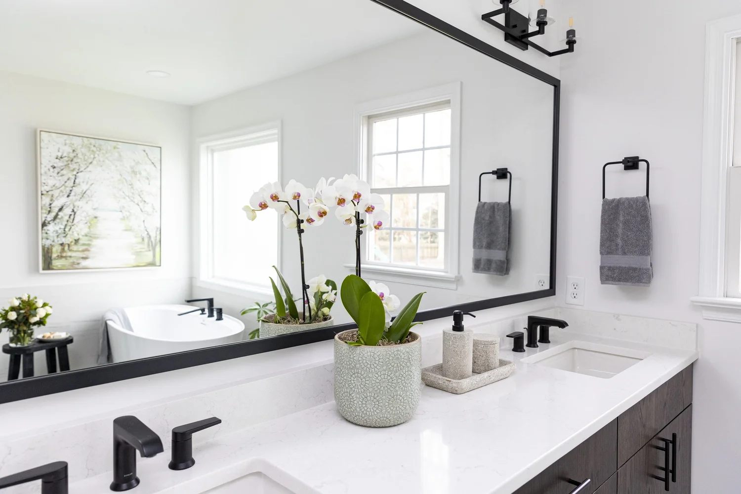 Wide view of the finished room from Bathroom Remodel — Seaford Virginia by VanFleet Homes