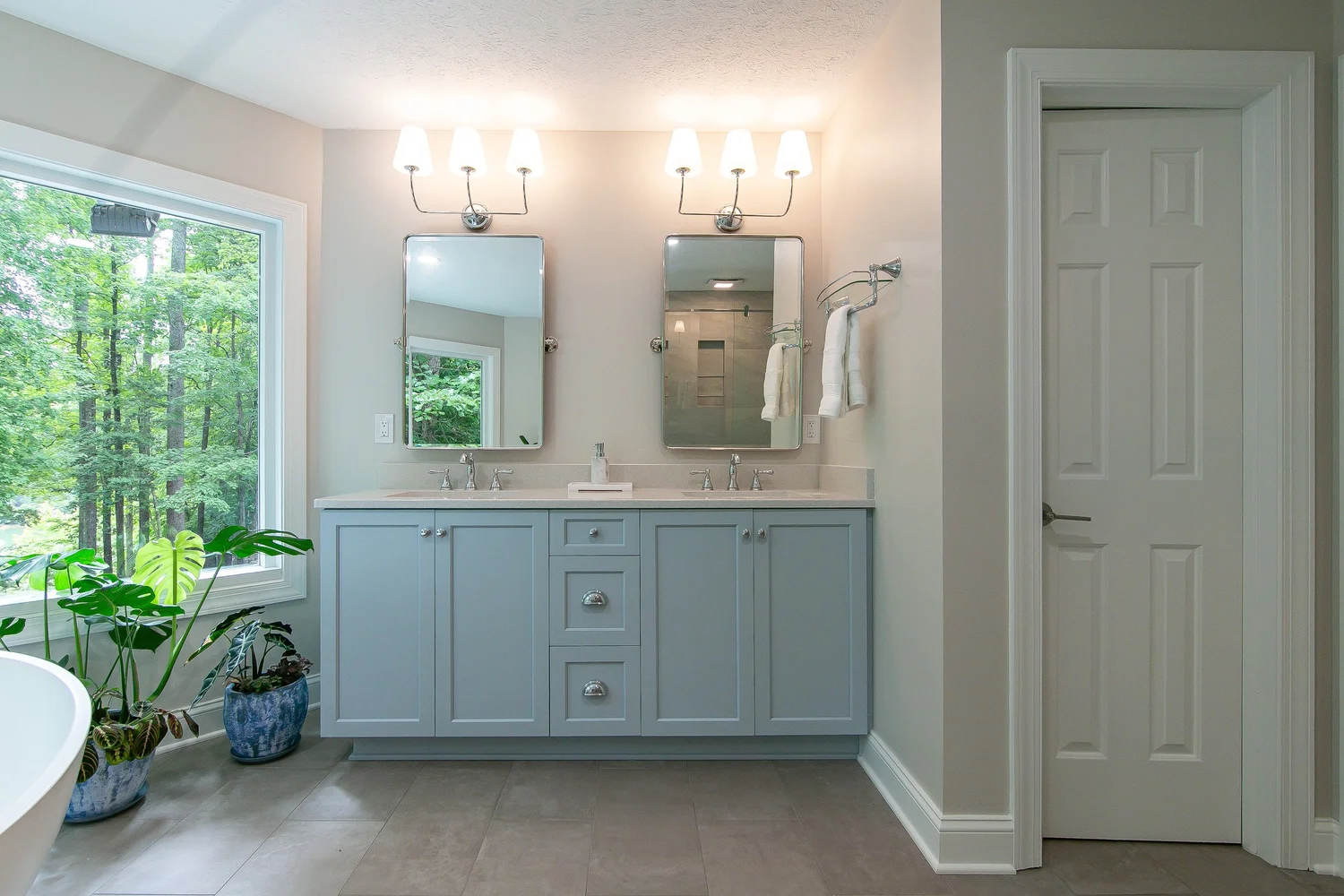 Secondary room perspective with completed details from Bathroom Remodel — Toano Virginia by VanFleet Homes