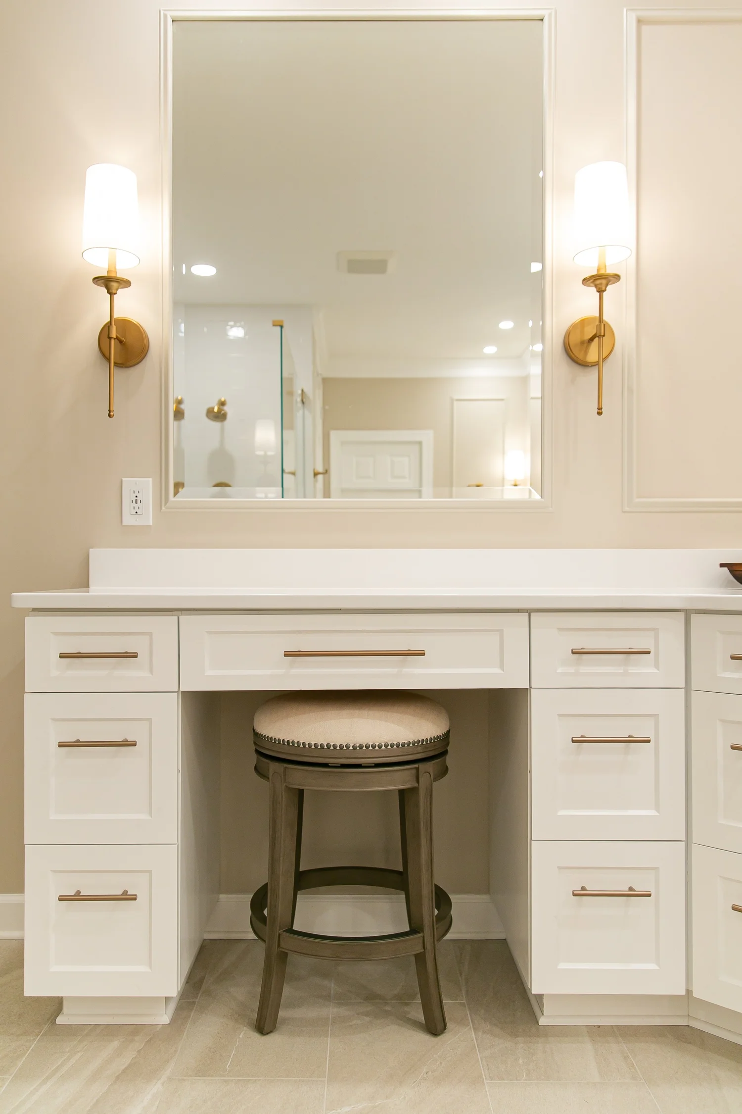 Secondary room perspective with completed details from Bathroom Remodel — Ford’s Colony Williamsburg Virginia — Project 4 by VanFleet Homes