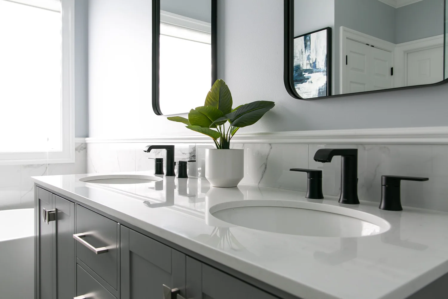 Alternate angle showing the completed construction from Bathroom Remodel — Greensprings West Williamsburg Virginia — Project 1 by VanFleet Homes
