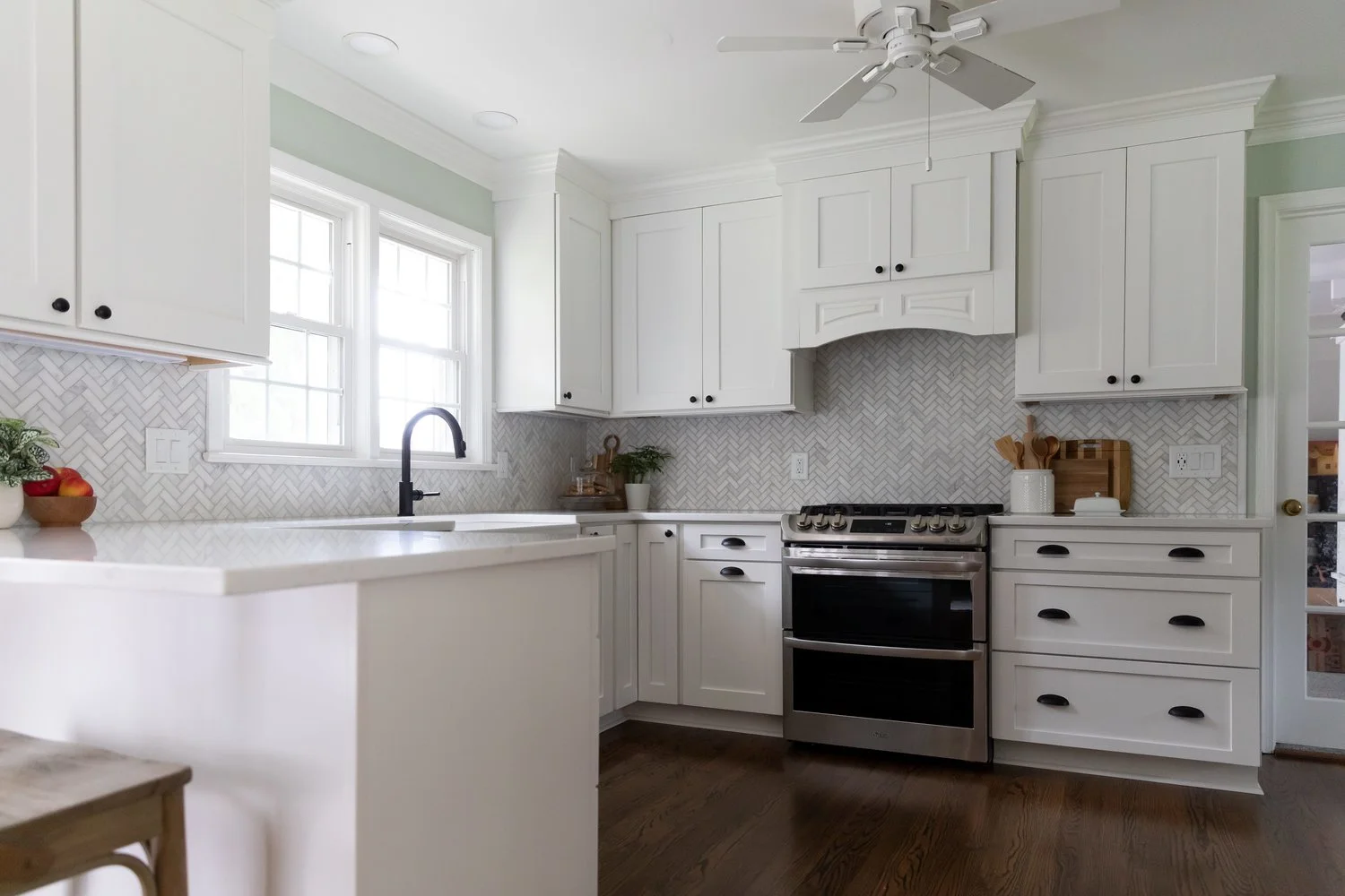 Perspective showing coordinated materials and finishes from Kitchen Remodel — Poquoson Virginia by VanFleet Homes